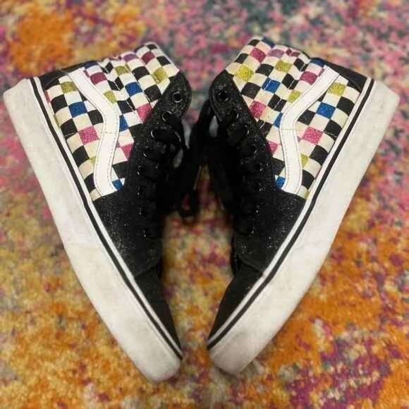 Vans Sk8-Hi 'Glitter Checkerboard' Sneakers - Picture 1 of 5